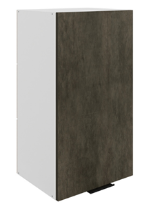 Шкаф настенный Стоун L400 Н720 (1 дв. гл.) (белый/камень темно-серый) в Элисте