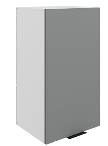 Навесной шкаф Стоун L400 Н720 (1 дв. гл.) (белый/оникс софттач) в Элисте