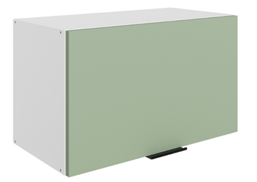 Шкаф настенный Стоун L600 Н360 (1 дв. гл.) (белый/полынь софттач) в Элисте