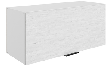 Настенный шкаф Стоун L800 Н360 (1 дв. гл.) (белый/белая скала) в Элисте