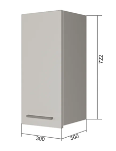 Кухонный шкаф В7 30, Серый/Антрацит в Элисте
