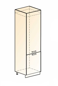 Шкаф-пенал под холодильник Бостон L600 (2 дв. гл.) в Элисте