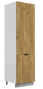 Шкаф-пенал Стоун 2 L600 (2 дв.гл.) (белый/акация светлая) в Элисте