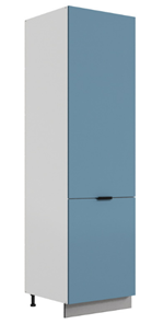 Шкаф-пенал Стоун 2 L600 (2 дв.гл.) (белый/изумруд софттач) в Элисте