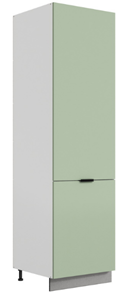Шкаф-пенал Стоун 2 L600 (2 дв.гл.) (белый/полынь софттач) в Элисте