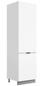 Шкаф-пенал Стоун L600 под холодильник (2 дв.гл.) (белый/джелато софттач) в Элисте
