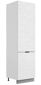 Шкаф-пенал Стоун L600 под холодильник (2 дв.гл.) (белый/белая скала) в Элисте