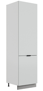 Шкаф-пенал Стоун L600 под холодильник (2 дв.гл.) (белый/лайт грей софттач) в Элисте