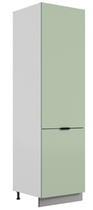 Шкаф-пенал Стоун L600 под холодильник (2 дв.гл.) (белый/полынь софттач) в Элисте
