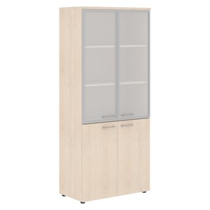 Шкаф комбинированный с дверьми в алюминиевой рамке и топом XTEN Бук Тиара  XHC 85.7  (850х410х1930) в Элисте