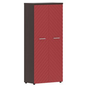 Шкаф с дверцами TORR LUX TLHC 85.1 с глухими дверьми и топом 854х452х1958 Венге Магия/ Красный в Элисте