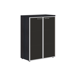Шкаф средний со стеклянными  дверьми XTEN Дуб Юкон XMC 85.7 (850х410х1165) в Элисте