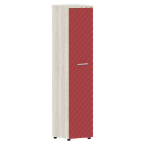 Стеллаж с дверью TORR LUX TLHC 42.1 колонка с глухой дверью и топом 435х452х1958 Сосна Эдмонт/ Красный в Элисте