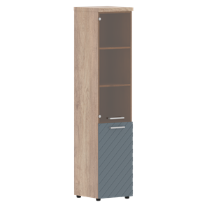 Стеллаж с дверью TORR LUX TLHC 42.2 L колонка комбинированная с топом 435х452х1958 Дуб Каньон/ Серо-голубой в Элисте
