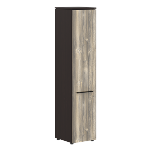Шкаф колонка с глухой дверью MORRIS  Дуб Базель/Венге Магия MHC 42.1 (429х423х1956) в Элисте