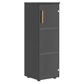 Шкаф колонна средний со стеклянной правой дверью FORTA Черный ГрафитFMC 40.2 (R) (399х404х801) в Элисте