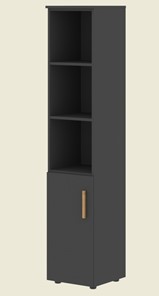 Высокий шкаф с глухой малой дверью  левой FORTA Черный Графит  FHC 40.5 (L) (399х404х1965) в Элисте