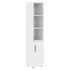 Шкаф колонна высокий с глухой малой дверью правой FORTA Белый FHC 40.5 (R) (399х404х1965) в Элисте