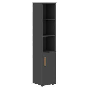 Высокий шкаф колонна с глухой малой дверью правой FORTA Черный Графит  FHC 40.5 (R) (399х404х1965) в Элисте