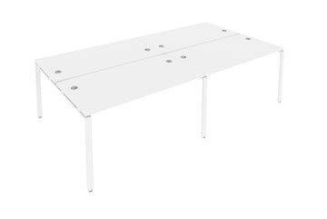 Офисный стол на металлокаркасе Б.СМ-4.4 Белый/Белый в Элисте