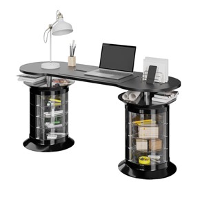 Компьютерный стол Gustavo Plus (черный) в Элисте