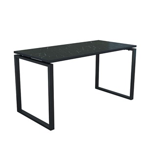 Стол для компьютера Янтарь 55.08-01 мрамор черный/металл черный в Элисте