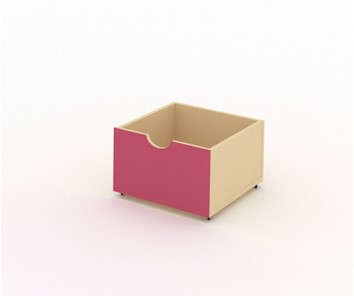 Ящик выкатной квадратный МГрупп ДЯ-1М (Розовый) МДФ в Элисте