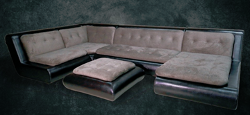 П-образный диван Шад Эвелина со столом-пуфом в Элисте