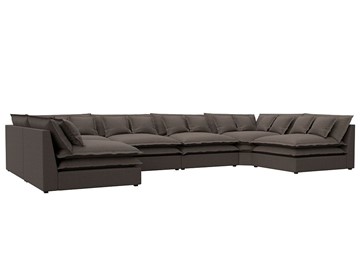 П-образный диван Лига-040, Амур коричневый (рогожка) в Элисте