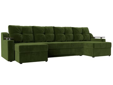 П-образный диван Сенатор, Зеленый (Микровельвет) боннель в Элисте