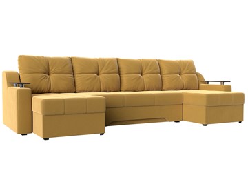 П-образный диван Сенатор, Желтый (Микровельвет) боннель в Элисте