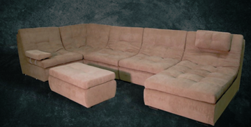 П-образный диван Шад Премьер со столом-пуфом в Элисте