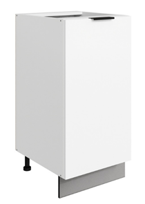Шкаф рабочий Стоун L400 (1 дв.гл.) (белый/джелато софттач) в Элисте