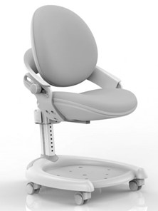 Детское растущее кресло Mealux ZMAX-15 Plus, Y-710 BL, белый металл, обивка серая однотонная в Элисте