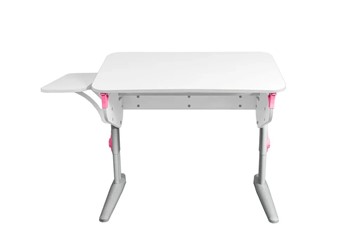 Детский стол-трансформер 5/100 (СУТ.46) + Polka_b 5/550 Рамух белый/серый/розовый в Элисте