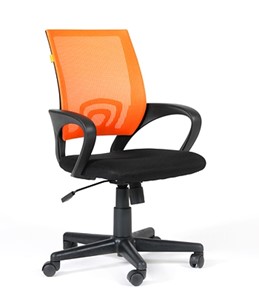 Кресло компьютерное CHAIRMAN 696 black Сетчатый акрил DW66 оранжевый в Элисте