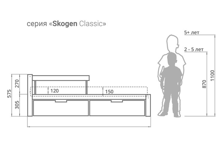 Кроватка Skogen classic бежево-белая в Элисте - изображение 6