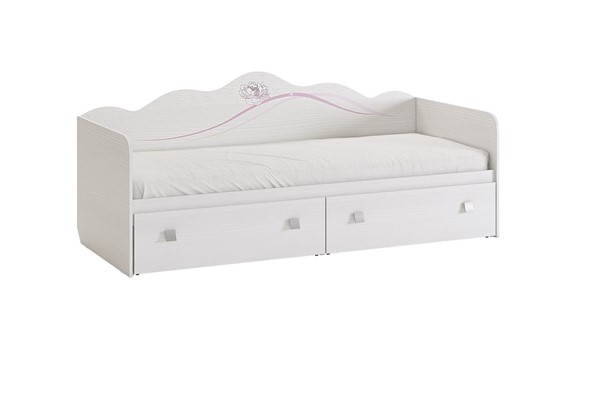 Кровать детская Фэнтези с ящиками, белый рамух в Элисте - изображение