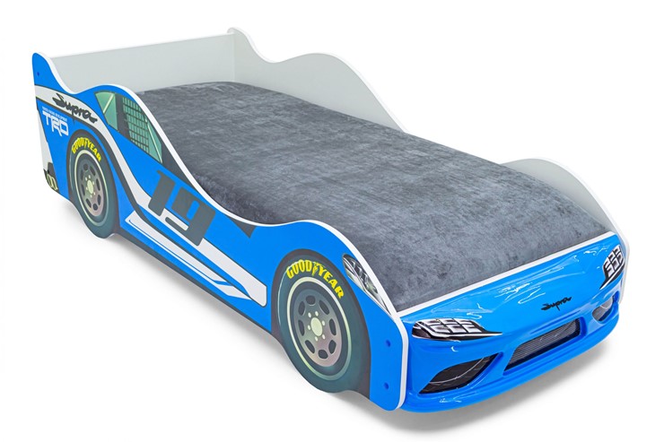 Детская кровать-машина с подъемным механизмом Супра синяя в Элисте - изображение 8