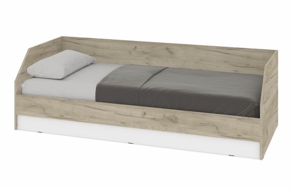 Подростковая кровать О81, Серый дуб - Белый в Элисте - изображение