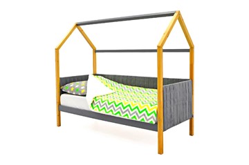 Кровать-домик в детскую «Svogen дерево-графит» мягкая в Элисте - предосмотр