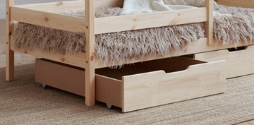 Двухэтажная детская кровать Домик с ящиками, без покраски в Элисте - предосмотр 1