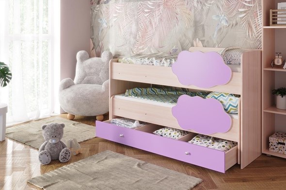Детская двухъярусная кровать Соник 1.6 с ящиком, Ирис в Элисте - изображение