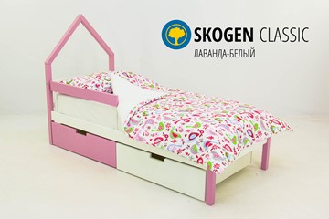 Детская кровать-домик мини Skogen белый-лаванда в Элисте - предосмотр
