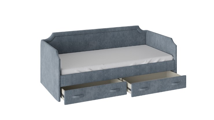 Кровать подростковая Кантри Тип 1, ТД-308.12.02 (Замша синяя) в Элисте - изображение 1