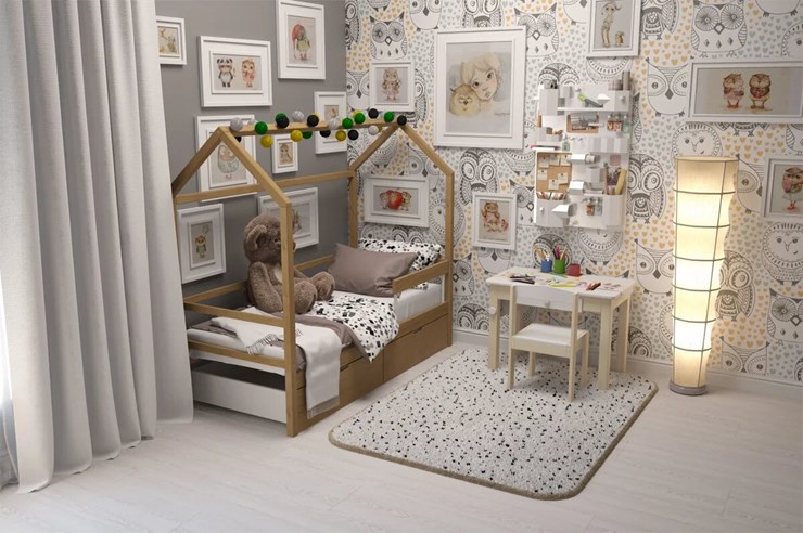 Детская кровать-домик Svogen дерево в Элисте - изображение 8