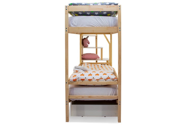 Двухэтажная детская кровать Svogen натура в Элисте - изображение 8
