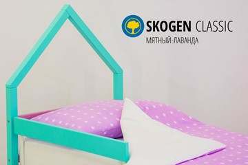 Кровать-домик в детскую мини Skogen мятный-лаванда в Элисте - предосмотр 3