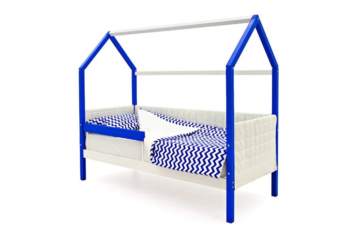 Кровать-домик в детскую «Svogen сине-белый» мягкая в Элисте - изображение 2