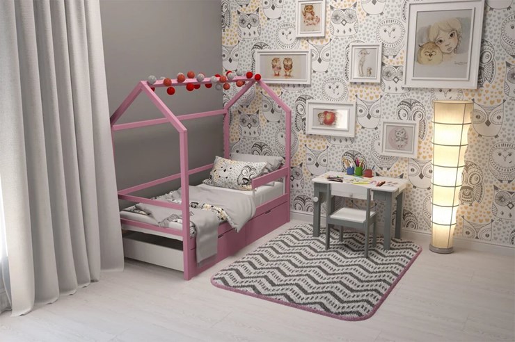 Детская кровать-домик Svogen лаванда в Элисте - изображение 6